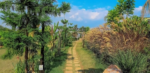 Couple enjoying Paris with Eiffel Tower