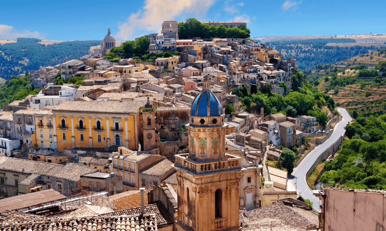 Couple enjoying Paris with Eiffel Tower
